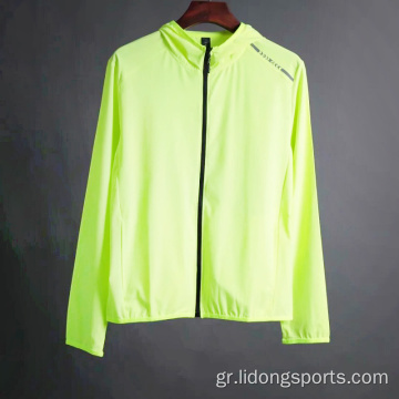 Λεπτό φερμουάρ πολυεστέρα Αθλητισμού Windbreaker Jacket